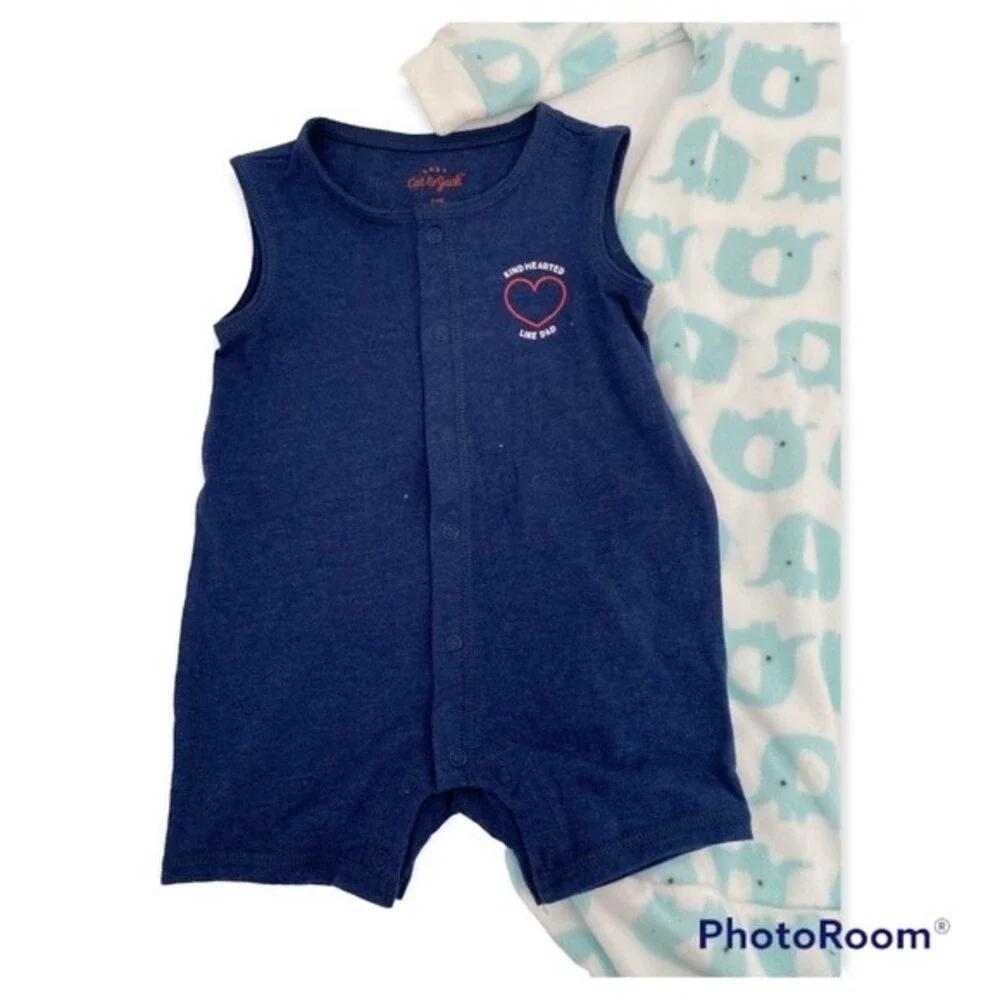 Cat & Jack Lot Of 4 One-Piece Bodysuit Multicolor Size 3-6m